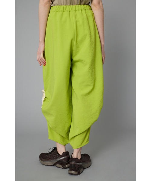 極美品 HeRIN.CYE ワイドサロペット ナイロン レディース パンツ HeRIN.CYE スラックス パンツ Side gather pants サイドギャザーパンツ