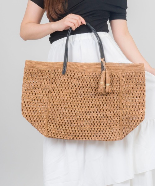 かごバッグ カゴバッグ 「Rabarany」かごバッグ ラフィア素材 トート