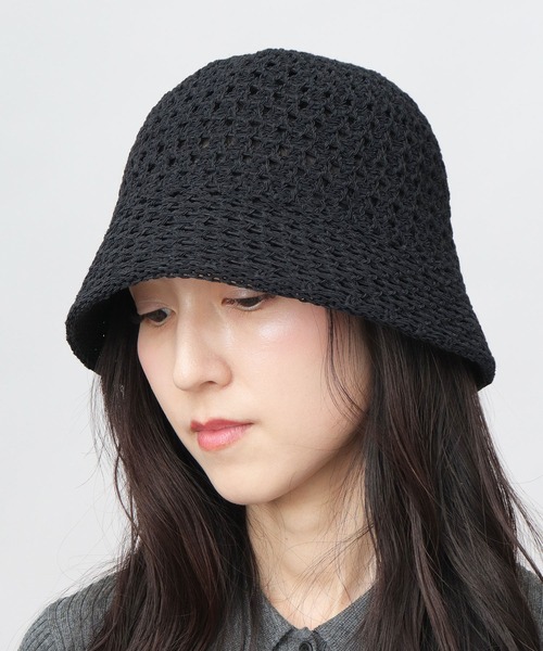 A.M.S. 帽子 ハット 編み込み ニット クロシェハット メンズ