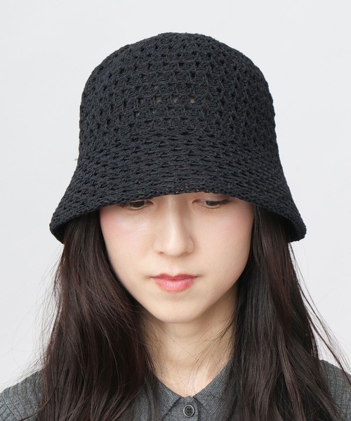 A.M.S. 帽子 ハット 編み込み ニット クロシェハット メンズ