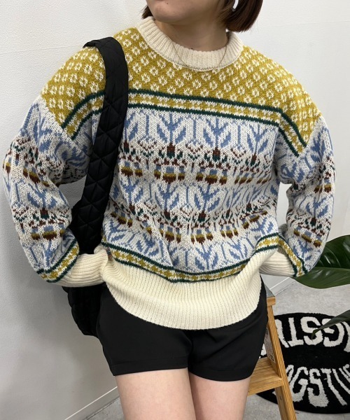 「nemne store」 長袖ニット SMALL アイボリー レディース_画像4