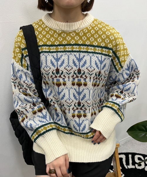 「nemne store」 長袖ニット SMALL アイボリー レディース_画像5