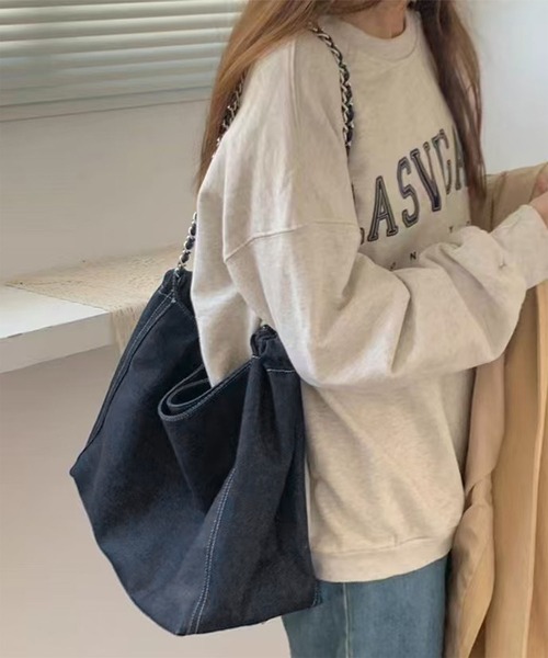 ショルダーバッグ バッグ 大容量デニム肩掛けバッグ レディース | LOWO