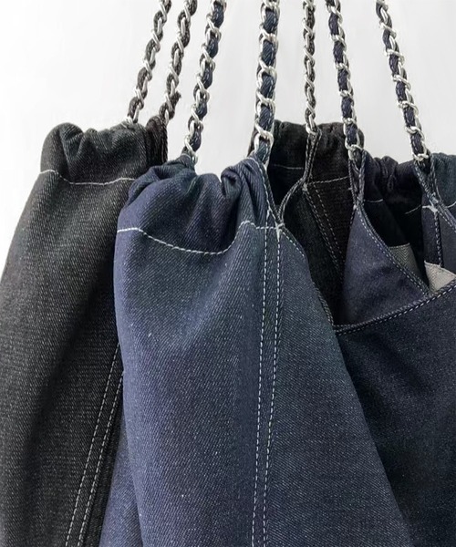 ショルダーバッグ バッグ 大容量デニム肩掛けバッグ レディース | LOWO | 03