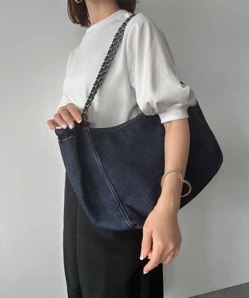 ショルダーバッグ バッグ 大容量デニム肩掛けバッグ レディース | LOWO | 05