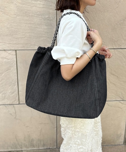 ショルダーバッグ バッグ 大容量デニム肩掛けバッグ レディース | LOWO | 07