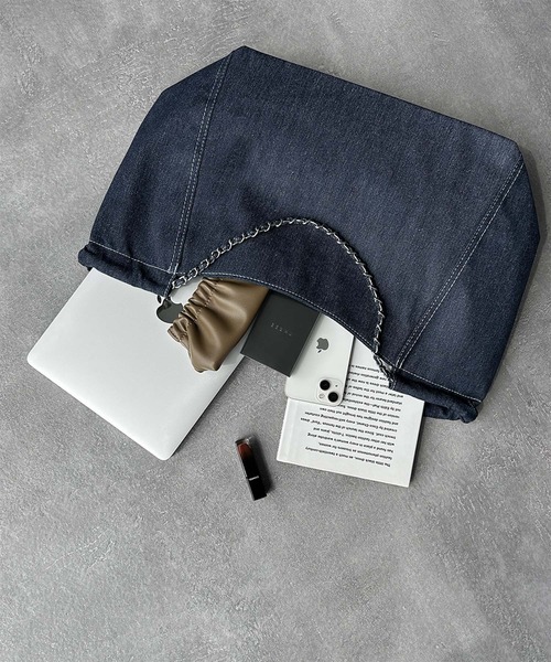 ショルダーバッグ バッグ 大容量デニム肩掛けバッグ レディース | LOWO | 09