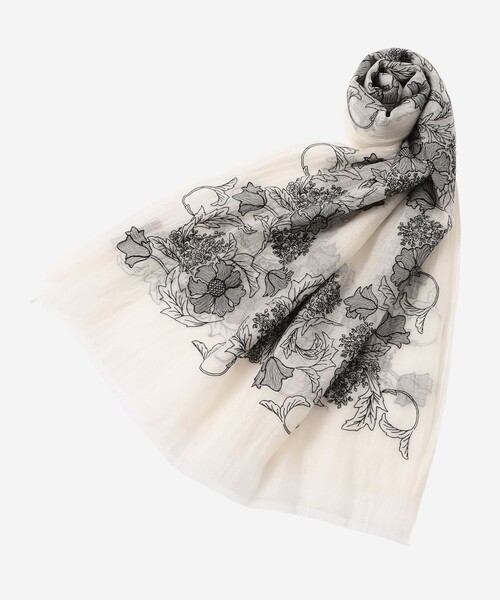 【新品】MACKINTOSH マッキントッシュ 麻 リネン 花柄 ストール ヴィンテージフラワーストール(マフラー・ストール・スカーフ