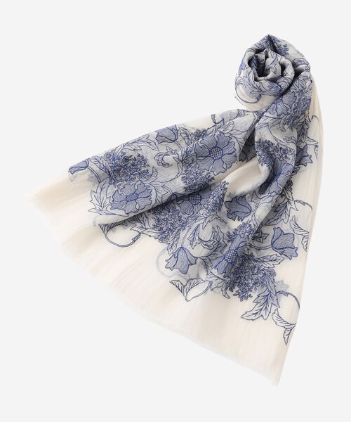【新品】MACKINTOSH マッキントッシュ 麻 リネン 花柄 ストール ヴィンテージフラワーストール(マフラー・ストール・スカーフ