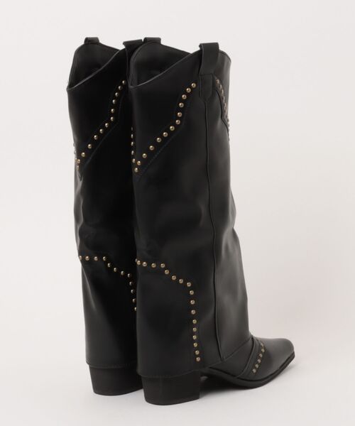 スタッズ付きカウボーイブーツ ZARA スタッズ付きカウボーイブーツ 38