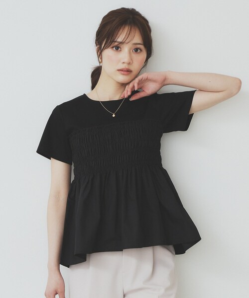 tシャツ シフォンドッキングペプラムカットソー レディース シフォンドッキングペプラムカットソー | NATURAL BEAUTY BASIC