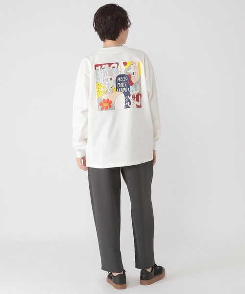 tシャツ 「daily CLIP×HELLOAYACHAN」バックプリントBIGロンT レディース studio CLIP tシャツ 「daily CLIP×HELLOAYACHAN」バック