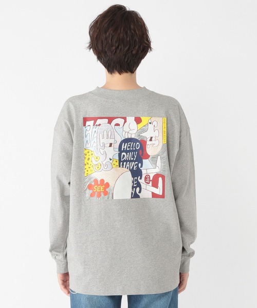 tシャツ 「daily CLIP×HELLOAYACHAN」バックプリントBIGロンT レディース studio CLIP tシャツ 「daily CLIP×HELLOAYACHAN」バック