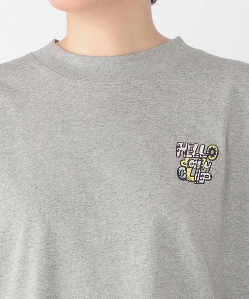 tシャツ 「daily CLIP×HELLOAYACHAN」袖プリントBIGロンT レディース daily CLIP×HELLOAYACHAN】袖プリントBIGロンT（Tシャツ