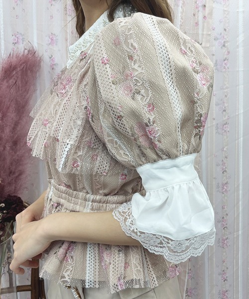 スワンキス　トップス Swankiss 「Swankiss」 7分袖ブラウス FREE ボルドー レディース
