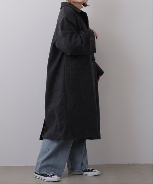 「DOUBLE NAME」 ステンカラーコート FREE オートミール レディース_画像6