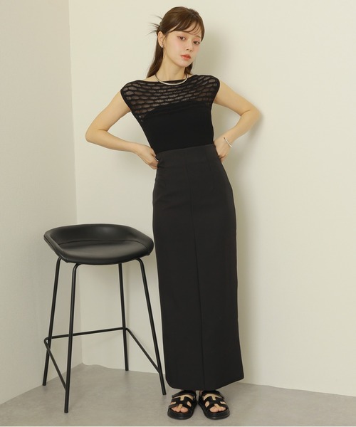 ロングスカート スカート 2way front zip slit long skirt /2way フロント