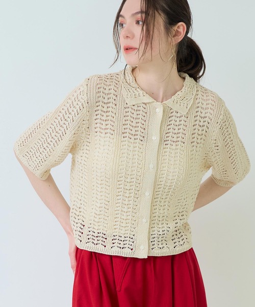 ✿カメリア✿ MS GRACY パフスリーブTシャツ ＆七分袖 ニット 美品】エムズグレイシー 襟付き半袖ニット パフスリーブ