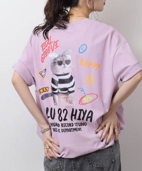 FUNALIVE（ファンアライブ） スマホショルダー tシャツ 猫プリントT