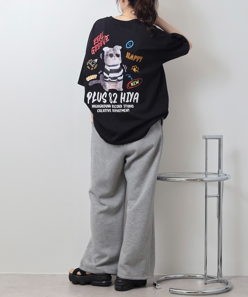 FUNALIVE（ファンアライブ） スマホショルダー tシャツ 猫プリントT