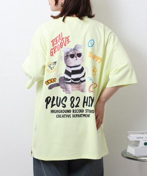 FUNALIVE（ファンアライブ） スマホショルダー tシャツ 猫プリントT