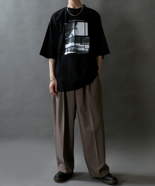SITRY（シトリー） tシャツ Photograph Design T-Shirt/モノトーン