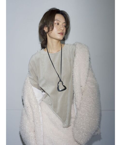 tシャツ 「Htage」バックオープンデザインロングスリーブTee レディース