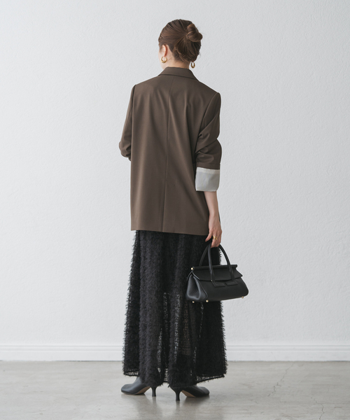 NOBLE（ノーブル） スカート フェザーチュールフレアスカート