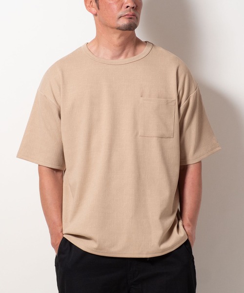 BAYBLO tシャツ (SA) 楊柳 ジャガード 半袖 Tシャツ メンズ : ZOZOTOWN