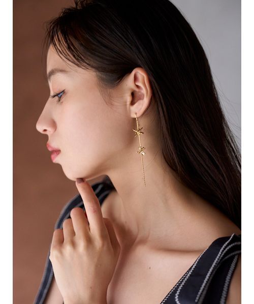 ピアス　No.3479 SNIDEL ピアス フラワーロングピアス レディース : ZOZOTOWN