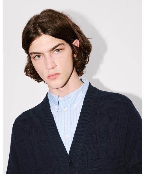 KENZO ケンゾー　エンブロイダリー カーディガン ブラック　サイズM KENZO（ケンゾー） カーディガン 'KENZO Weave' エンブロイダリー