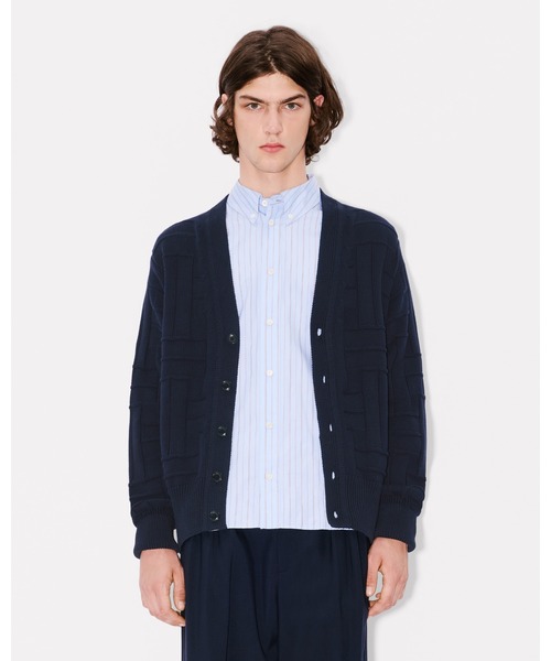 美品　KENZO メンズカーディガン KENZO（ケンゾー） カーディガン 'Boke Flower' コットンウール