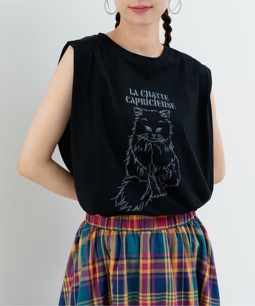 Yasuyuki Ishii アニマルプリント ノースリーブ tシャツ 「refinedworks」アニマルプリント の ノースリーブトップス
