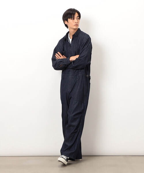 Purple&Yellow オーバーオール サロペット ライトオンスデニム