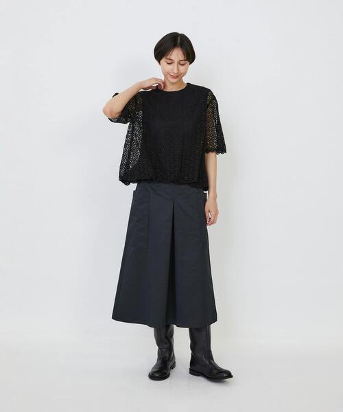 今期　LOISIR コットンケミカルレースブラウス LOISIR ブラウス シャツ 「2WAY」コットンケミカルレース