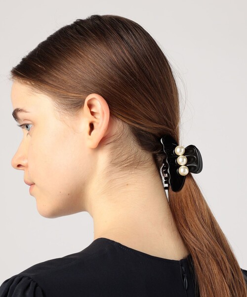 再値下げ！新品、未使用品！ALEXANDRE DE PARIS 紺 ヘアバンド ALEXANDRE DE PARIS ヘアクリップ オーバーサイズパールクリップ