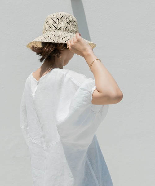 「URBAN RESEARCH DOORS」 7分袖チュニック MEDIUM ラベンダー レディース