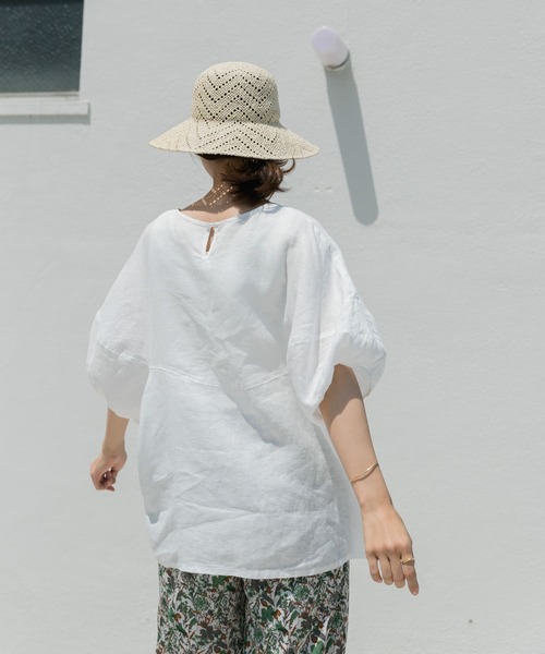 「URBAN RESEARCH DOORS」 7分袖チュニック MEDIUM ラベンダー レディース