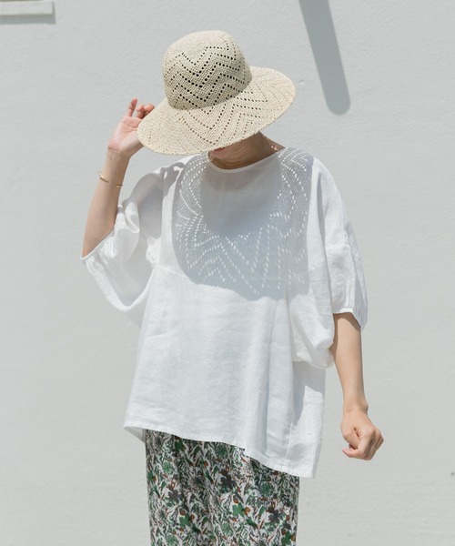 「URBAN RESEARCH DOORS」 7分袖チュニック MEDIUM ラベンダー レディース