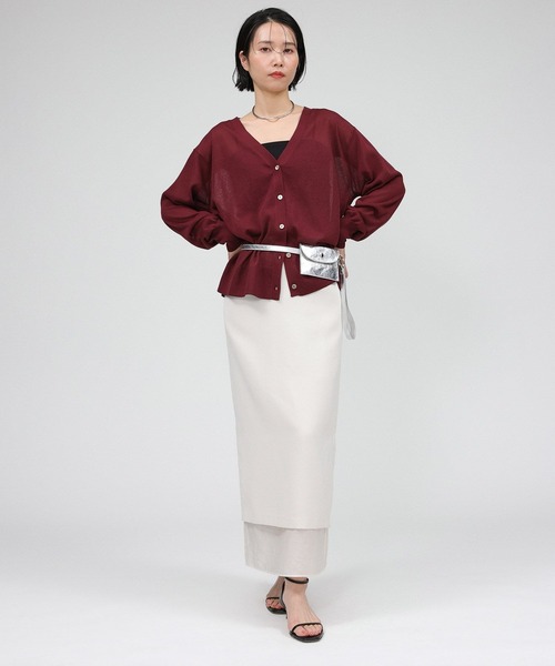 BABYLONE（バビロン） ニットカーディガン フリー ボルドー レディース