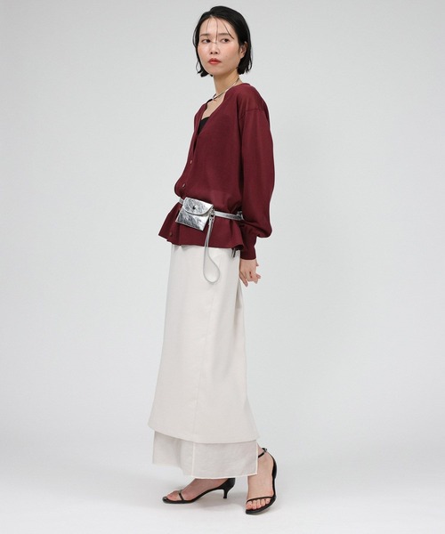 BABYLONE（バビロン） ニットカーディガン フリー ボルドー レディース