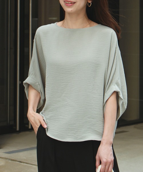 「INCEDE」 半袖ブラウス M オフホワイト レディース_画像6