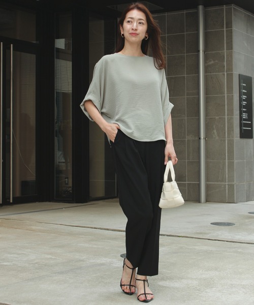 「INCEDE」 半袖ブラウス M オフホワイト レディース_画像8