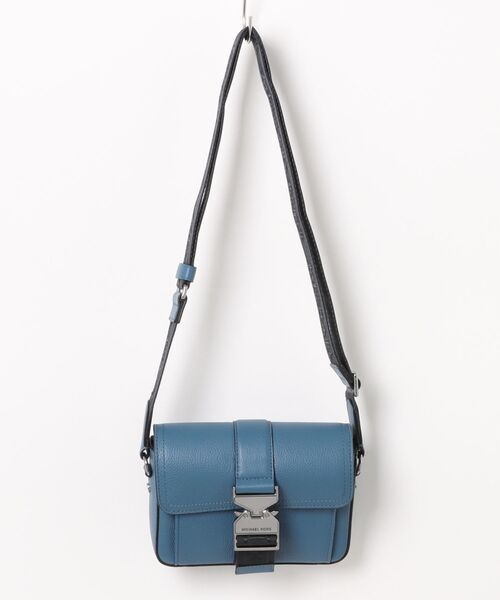 美品MICHAEL KORS MENS HUDSON ペブルレザー クロスボディ