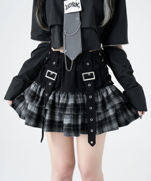 LAZYSLAY スカート ベルトポケットフリルスカート : ZOZOTOWN Yahoo!店