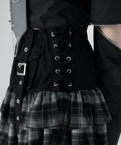 LAZYSLAY スカート ベルトポケットフリルスカート : ZOZOTOWN Yahoo!店