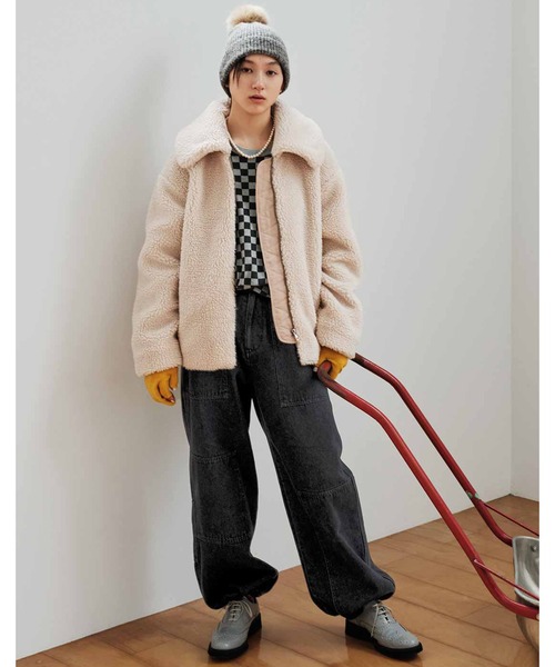 「MEDE19F」 デニムパンツ LARGE ブラック レディース_画像7