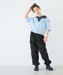 ワイドパンツ パンツ キッズ ハート刺繍ジョガ...の詳細画像4