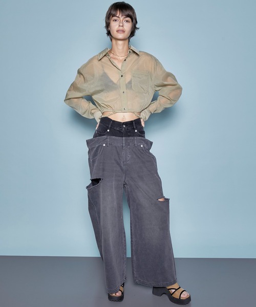 「MAISON SPECIAL」 ヒールサンダル 38 ミント レディースの画像
