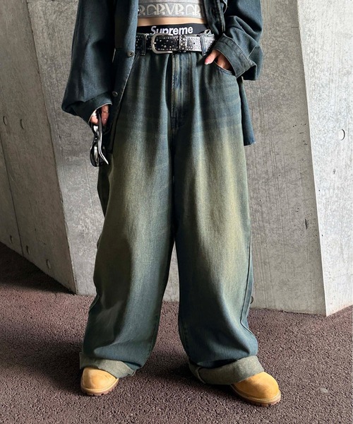 sedacle」 加工デニムパンツ SMALL ダークインディゴブルー sedacle」 加工デニムパンツ SMALL ダークインディゴブルー